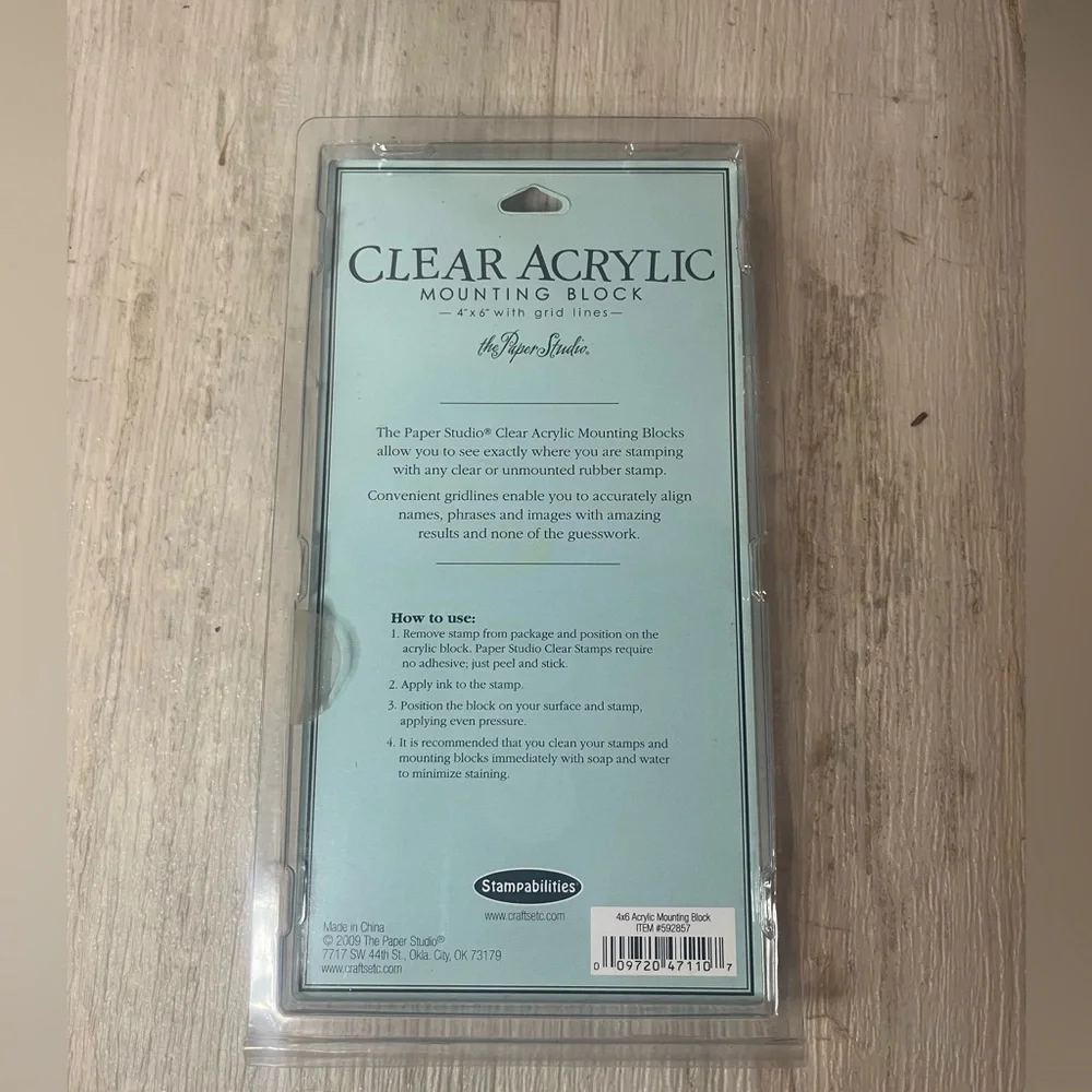 Stampabilities Stampology lot of 3 Acrylic Mounting Block Grid Lines quilt stamp